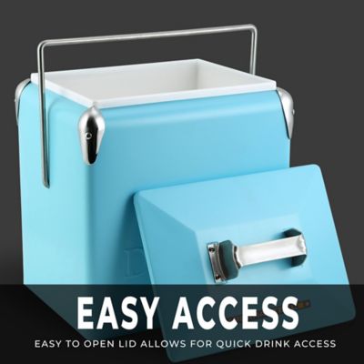 Image showing  14 qt. Portable Picnic Cooler, Turquoise