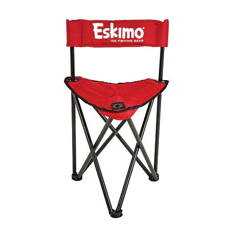 Eskimo Folding Ice Chair, Portable Chairs, Red/Black