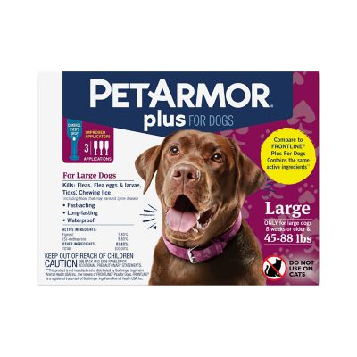PetArmor Plus Flea and Tick Topical Treatment for Dogs 45-88 lb., 3ct
