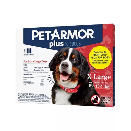 PetArmor Plus Topical Flea and Tick Treatment for Dogs 89-132 lbs 3 ct Dog Flea & Tick Topical Treatments