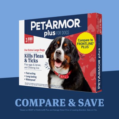 Image showing  Plus Flea and Tick Topical Treatment for Dogs 89-132 lb., 3 ct.