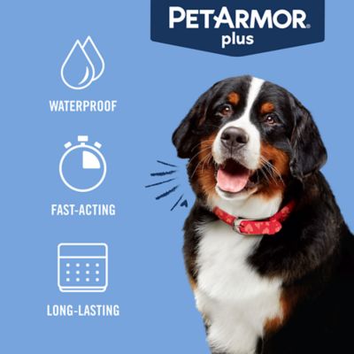 Image showing 8 th PetArmor Plus Flea and Tick Topical Treatment for Dogs 89-132 lb., 3 ct.