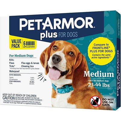 Petarmor Plus For Medium Dogs 23 44 Lb 6 Ct 5126 At Tractor Supply Co