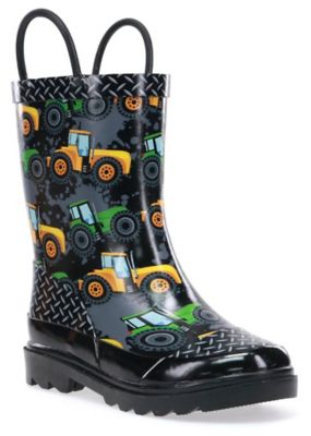 kids green rain boots