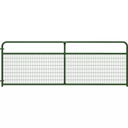 Tarter 12' x 50" Wire Filled Barrier 2" x 4" Mesh Green Corral Panels & Gates