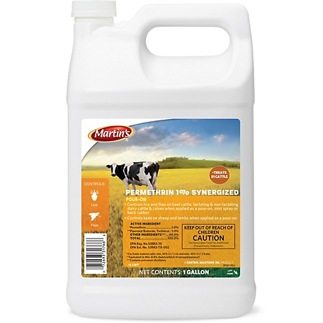 Martin's Permethrin 1% Syn Pour-On Livestock Insecticide, 1 gal.