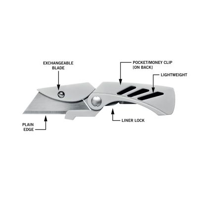 Image showing  EAB Lite Silver Fine Edge Folding Knife