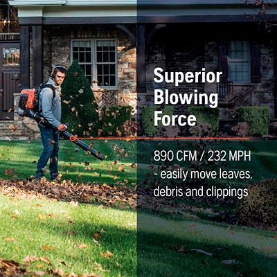 Image showing  360BT 232 MPH/890 CFM 65.6cc Gas Backpack Leaf Blower