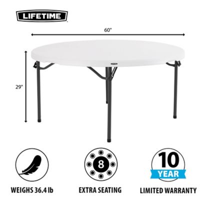 Image showing  36 pc. 60 in. Round Stacking Tables and Chair Combo Set, 4 Tables, 32 Chairs