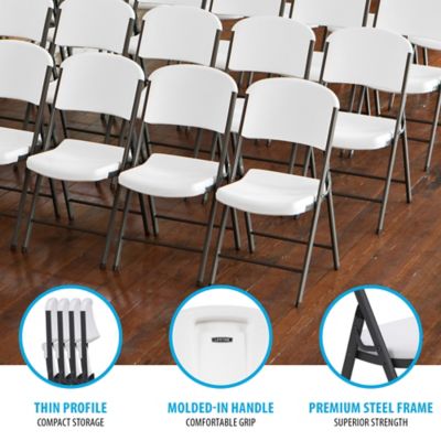 Image showing 6 th Lifetime 36 pc. 60 in. Round Stacking Tables and Chair Combo Set, 4 Tables, 32 Chairs