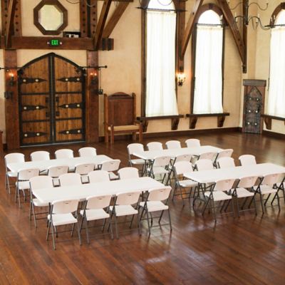 Image showing  8 ft. Rectangular Table and Chair Combo Set, 4 Tables, 32 Chairs