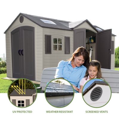 Image showing  15 ft. x 8 ft. Dual Entry Outdoor Storage Shed