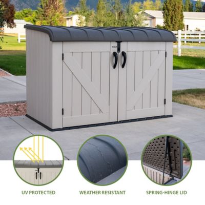 Image showing  6 ft. 3.3 in. x 3 ft. 6.8 in. Horizontal Storage Shed, 75 cu. ft.