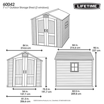 Image showing 9 th Lifetime 7 x 7ft. Outdoor Storage Shed