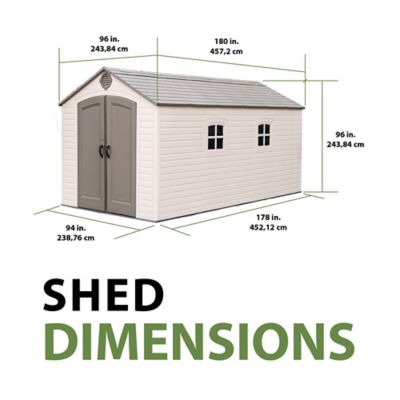 Image showing 5 th Lifetime 8 ft. x 15 ft. Outdoor Storage Shed