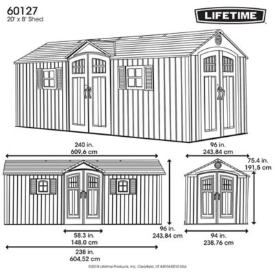 Image showing 9 th Lifetime 20 Ft. x 8 Ft. Outdoor Storage Shed