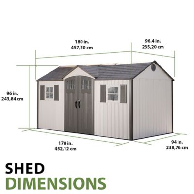 Image showing 7 th Lifetime 15 x 8ft. Side Entry Outdoor Storage Shed