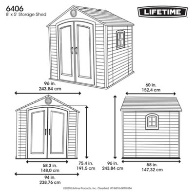 Image showing 9 th Lifetime 8 x 5ft. Outdoor Storage Shed