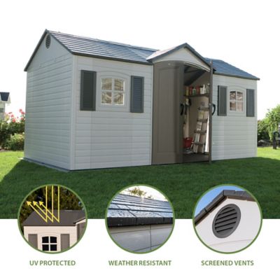 Image showing  15 x 8ft. Outdoor Storage Shed with Skylight