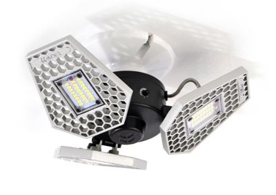 STKR Concepts 7.75 in. 24W/4,000 Lumen TRiLIGHT Screw-In Motion-Activated Ceiling/Garage/Shop Light