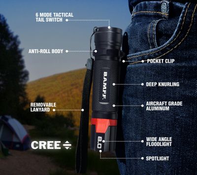 Image showing 7 th STKR Concepts BAMFF 8.0 800-Lumen Rechargeable Dual LED Flashlight with 6 Modes, 00-341