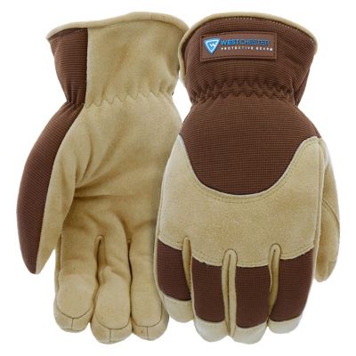 West Chester Split-Leather Palm Work Gloves, 1 Pair