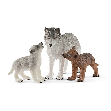 Schleich Wolf Mom with Pups Toy Playset
