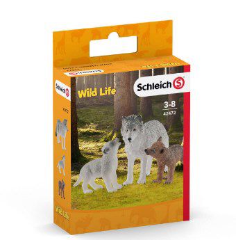 Image showing 7 th Schleich Wolf Mom with Pups Toy Playset