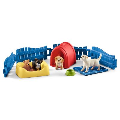 Image showing  13 pc. Puppy Pen Toy Playset