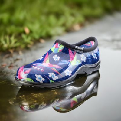 Image showing 1 th Sloggers Women's Hummingbird Print Waterproof Comfort Rain and Garden Shoes