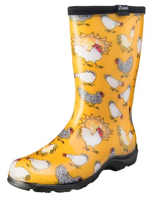 Sloggers Women's Garden and Rain Boots, Chicken Print