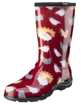 Sloggers Women's Garden and Rain Boots, Chicken Print