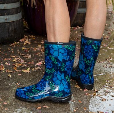 Image showing  Women's Spring Surprise Pattern Comfort Mid Waterproof Garden and Rain Boots