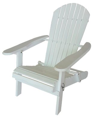Leigh Country Folding Adirondack Chair, White
