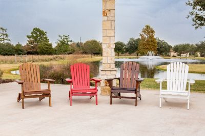 Image showing 5 th Leigh Country Folding Adirondack Chair, White