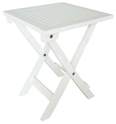 Leigh Country Folding Adirondack Patio Table, White