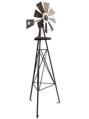 Leigh Country Tripod Windmill, 9 ft., Rustic Star