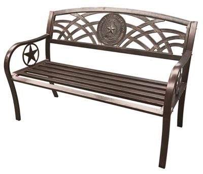 Leigh Country 50.5 in. Texas State Seal Patio Bench