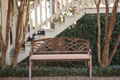 Image showing  50.5 in. Texas State Seal Patio Bench