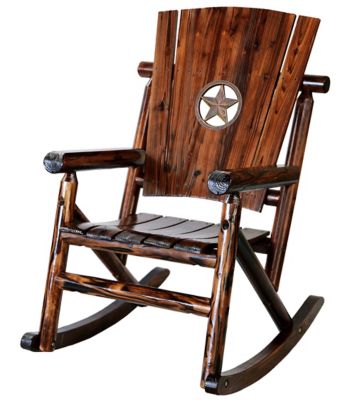 Image showing  35.8 in. Char-Log Star Medallion Single Patio Rocker