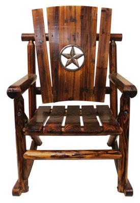 Image showing  35.8 in. Char-Log Star Medallion Single Patio Rocker