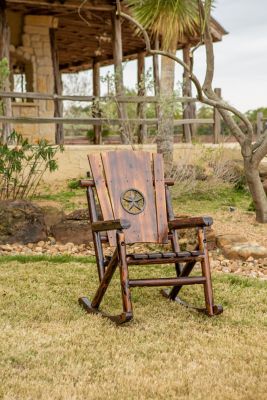 Image showing  35.8 in. Char-Log Star Medallion Single Patio Rocker