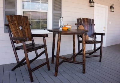 Image showing 5 th Leigh Country 55 in. Char-Log Star Patio Bar Armchair