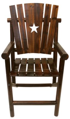 Image showing 7 th Leigh Country 55 in. Char-Log Star Patio Bar Armchair