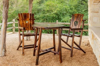 Image showing 11 th Leigh Country 55 in. Char-Log Star Patio Bar Armchair