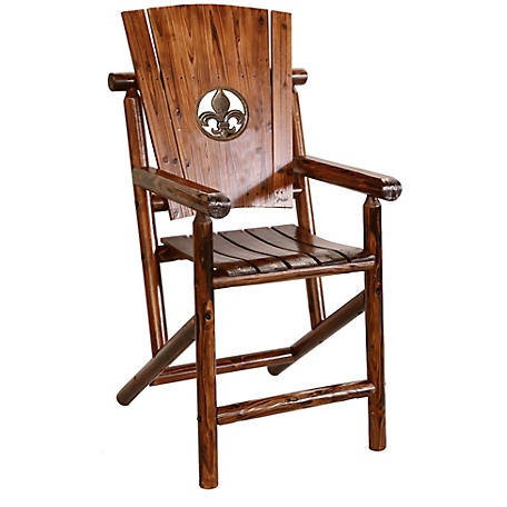 Leigh Country Char-Log Fleur-De-Lis Patio Bar Armchair