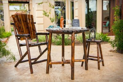 Image showing  Char-Log Slatted Outdoor Bar Table