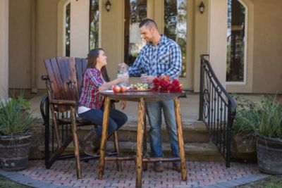 Image showing 5 th Leigh Country Char-Log Slatted Outdoor Bar Table