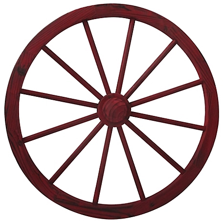 Leigh Country 30 in. Red Wash Wagon Wheel