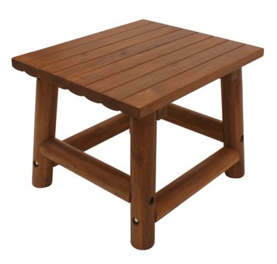 Leigh Country Amber-Log Square Patio End Table
